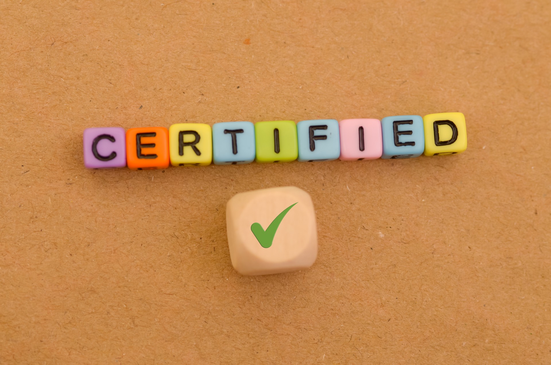 The word CERTIFIED and the accompanying checkmark symbolize a formal recognition of competence or quality.